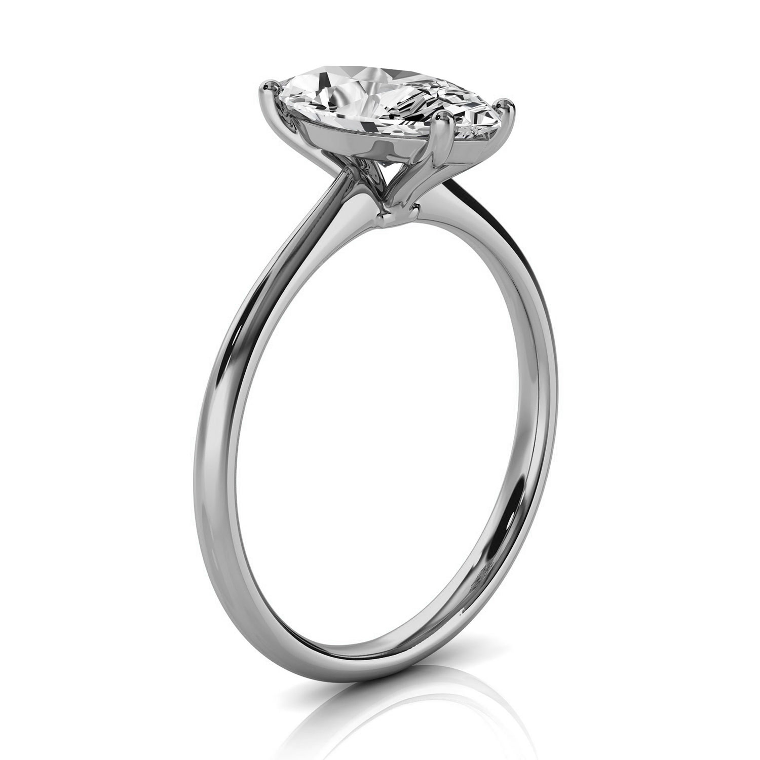 14K White Gold Venita Solitare Ring